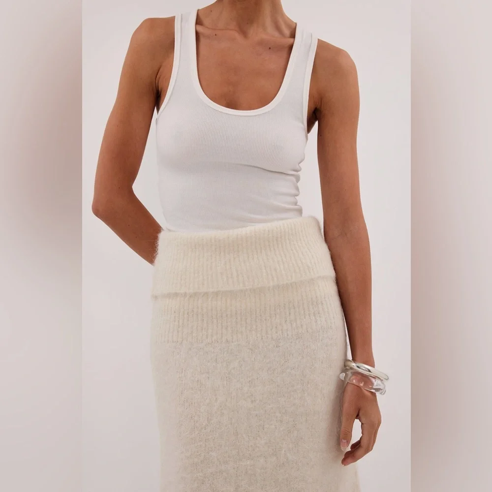 NWT dissh ivory Salma angora skirt - size s - Picture 5 of 9
